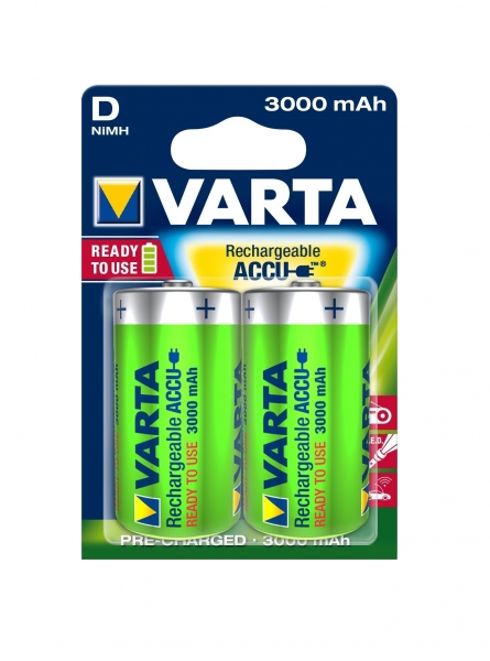 Accu D 3000 mah rechargeable varta